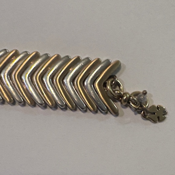 Lucky Brand Gold and Silver Chevron Bracelet - Picture 2 of 3